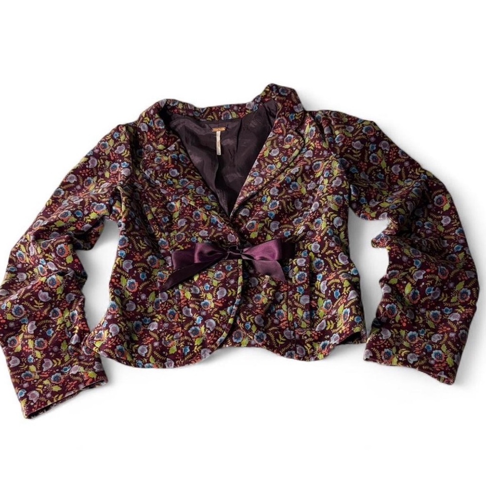 Free People Multicolor floral Patterned Blazer